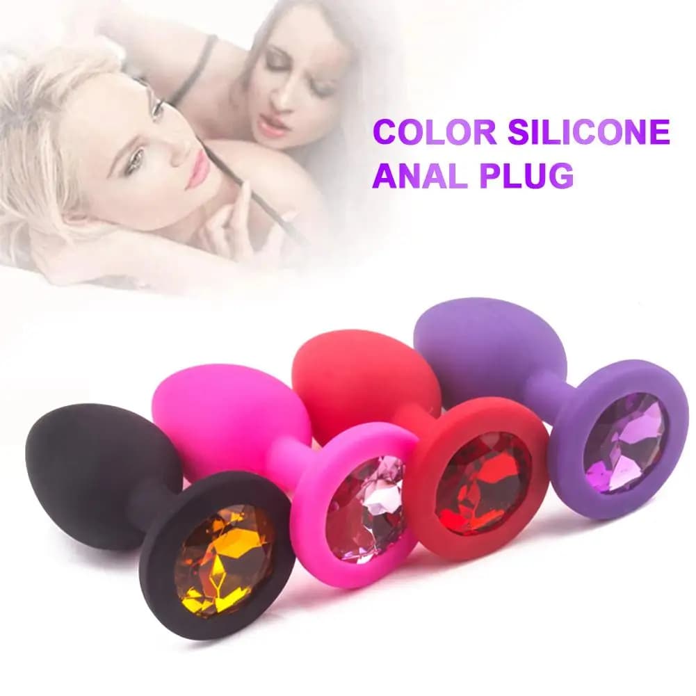 3D finto diamante silicone culo anale plug masturbazione coppia flirtare giocattolo del sesso strumento di masturbazione giocattoli del sesso BDSM