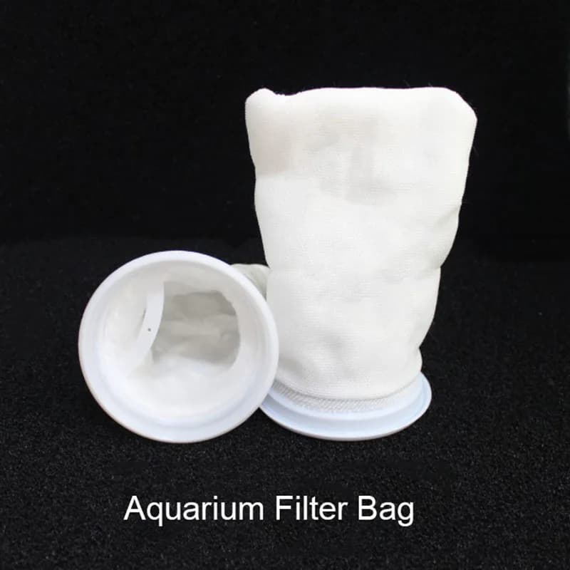 Sacchetto filtro per acquario con telaio, lavabile, riutilizzabile, in schiuma a rete, per calzini, con coulisse, per sistema di filtraggio marino di pesci