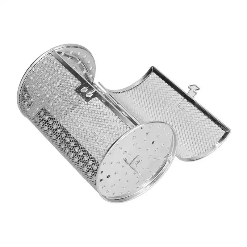 360-degree swivel frying basket for stainless steel air frying machine cooking tool for electric kitchen oven 12x12x18cm