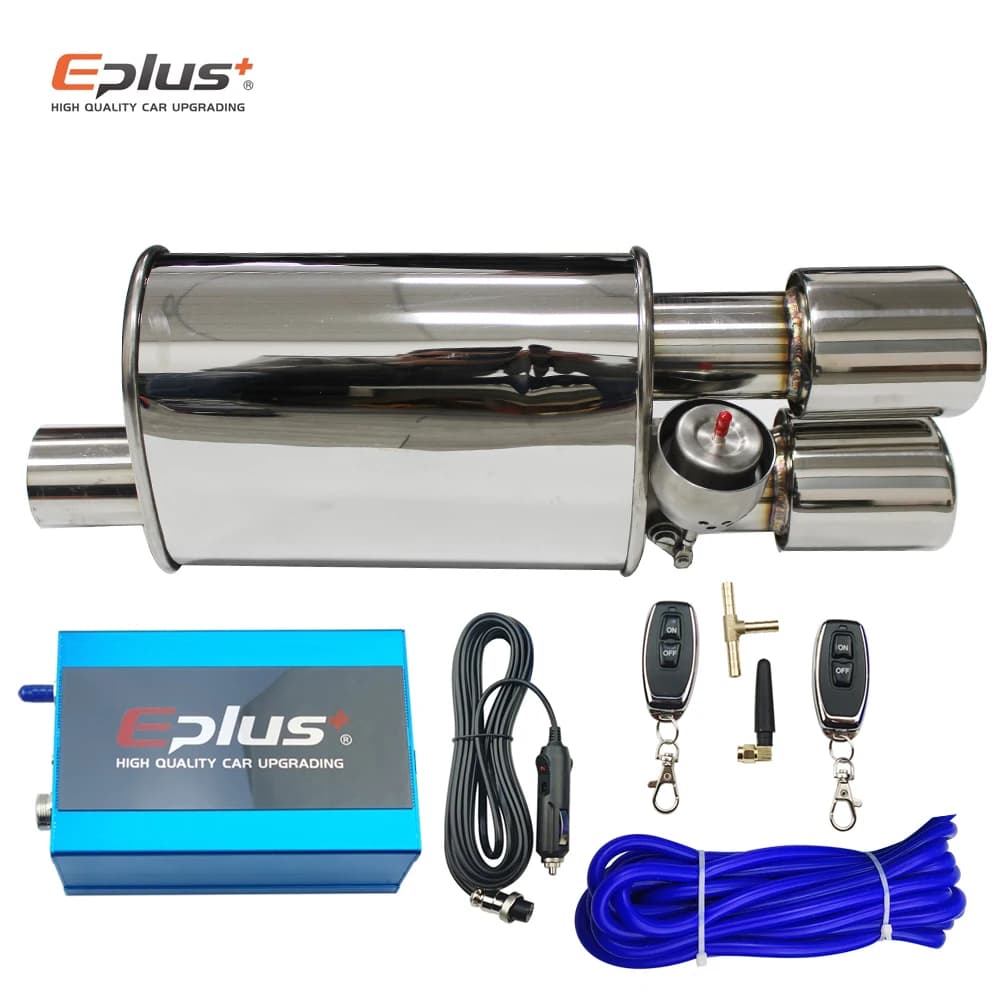 Kit di Controllo Valvola a Vuoto per Sistema di Scarico Auto EPLUS, Silenziatore Universale con Suono Variabile 51 63 76 MM con Ugello