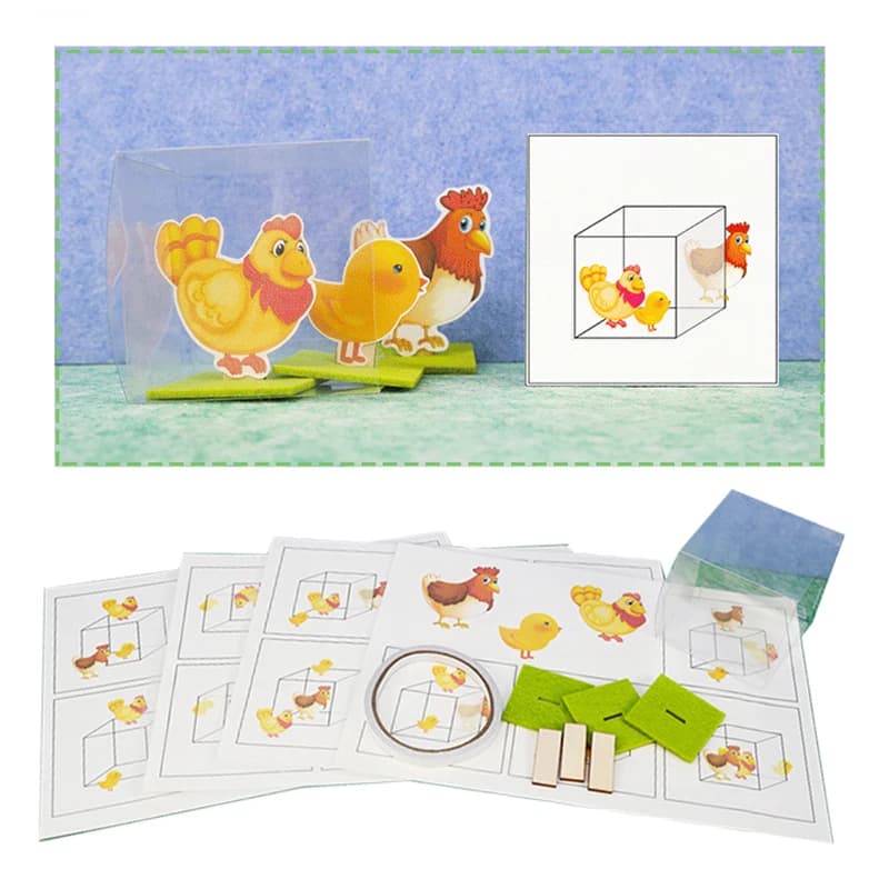 Materiale Montessori per bambini Giocattolo matematico fai-da-te Gioco di abbinamento direzione animale Giocattolo educativo precoce per l'apprendimento Formazione del pensiero logico