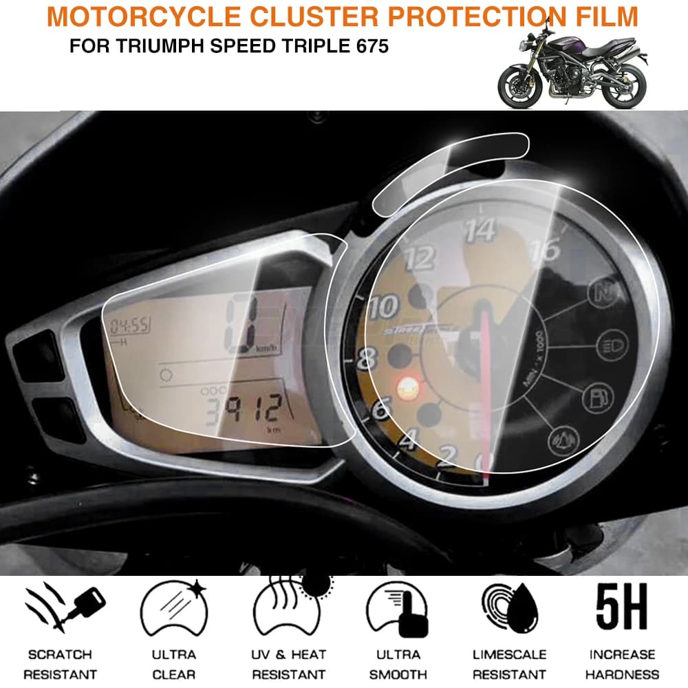 Per Triumph Speed Triple 675 Triple675 accessori per moto protezione antigraffio a grappolo pellicola proteggi schermo