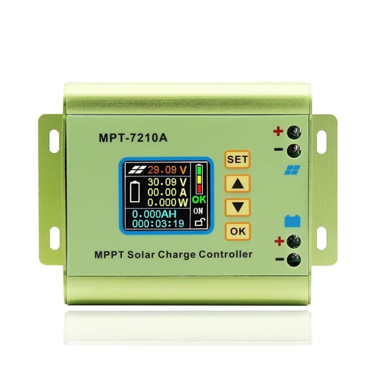 JUNTEK 600W MPPT Regolatore di carica del pannello solare DC 24V/36V/48V/60V/72V Boost Regolatori di batterie solari Display LCD MPT-7210A
