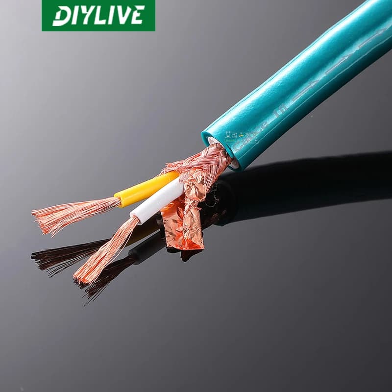 Cavo di segnale audio di fascia alta in rame monocristallo 8N, cavo allentato audio HiFi, loto danese ad alto vento bilanciato fai da te a due core