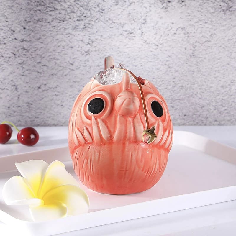 Tazze Tiki Hawaii da 660ml, Bicchieri per Cocktail, Birra e Bevande, Tazze per Vino in Ceramica