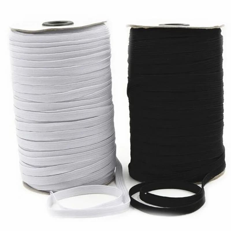 5m elastic band sewing black white 3/6/8/10/15/20/25/30/40mm high quality flat elastic bands for underware pajamas ties trim