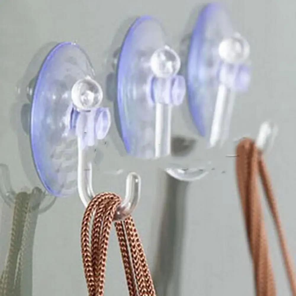 5 pezzi ganci a ventosa trasparenti parete della finestra in vetro senza tracce ganci appendiabiti cucina bagno ventose forti