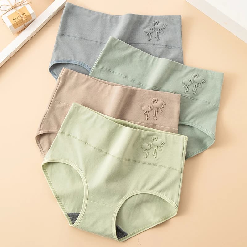 4 pz/set Plus Size Mutandine Da Donna A Vita Alta Shaper Del Corpo Della Biancheria Intima di Cotone Morbido Slip Grils Panty Mutande Sexy Lingerie Femminile