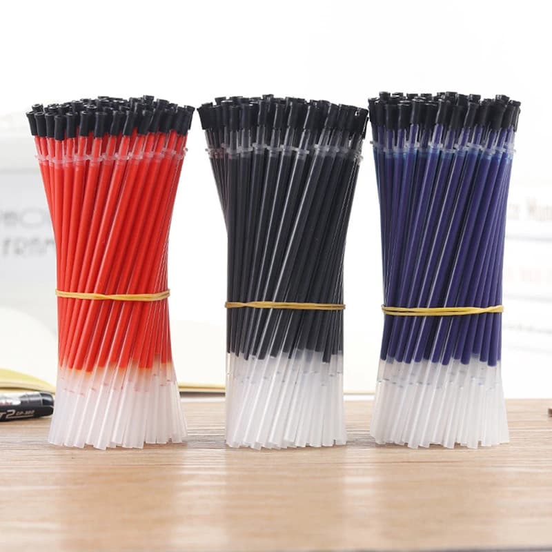 0.38mm 10 Pz/borsa Penna Gel Ricarica Ufficio Firma Aste Rosso Blu Nero Ricarica di Inchiostro Ufficio Scuola di Cancelleria di Scrittura forniture