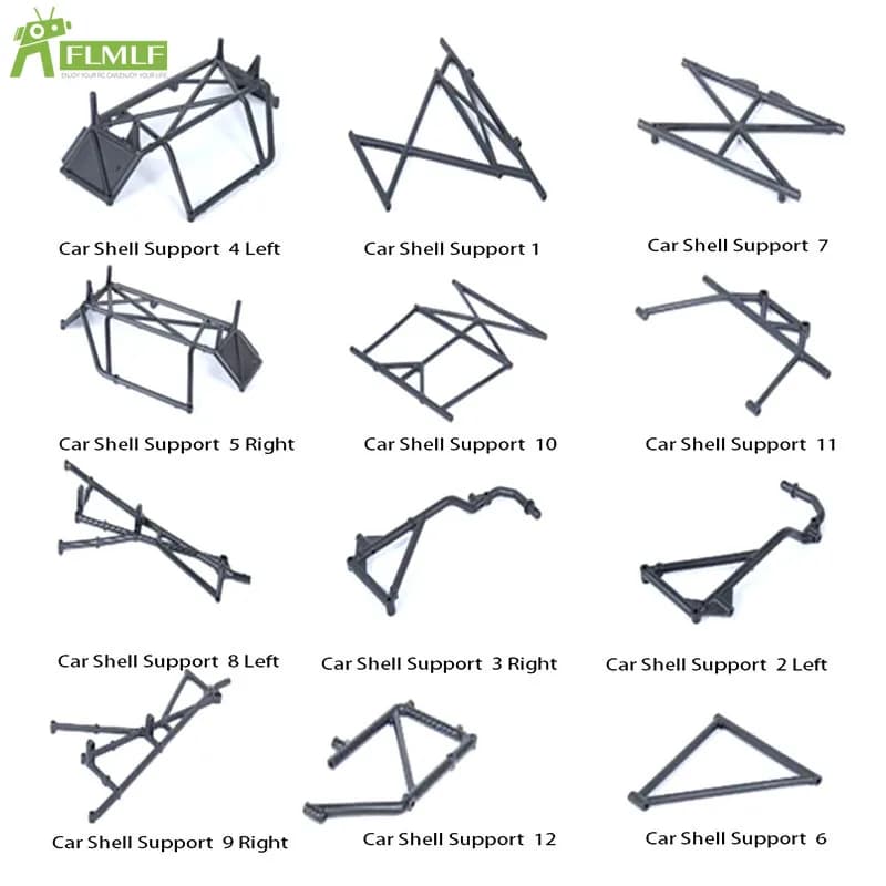 Roll Cage Car Shell (sinistra e destra) Set telaio di supporto adatto per 1/5 Losi 5ive T ROFUN ROVAN LT KingmotorX2 Rc Car Toys Parti di gioco