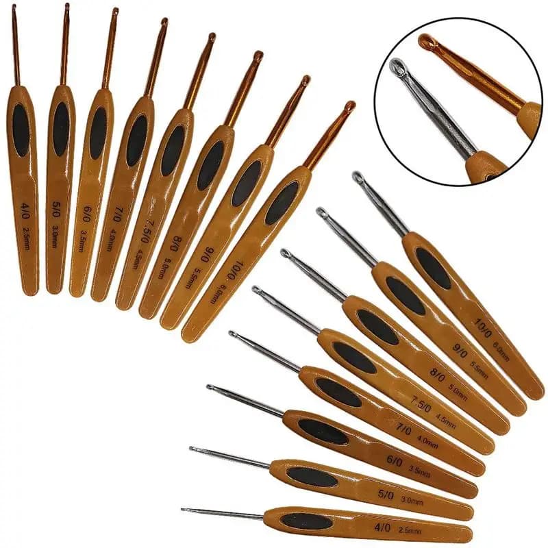 8 pz formato della miscela 2.5mm-6mm uncinetto maglia tessuto filato mestiere ferri da maglia manico in plastica ganci per maglieria aghi strumenti natale