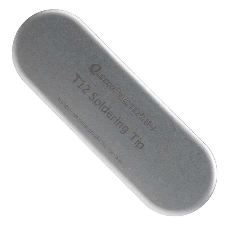 QUECOO T12 series Solering iron tips storage box metal case for T12 Soldering iron tips