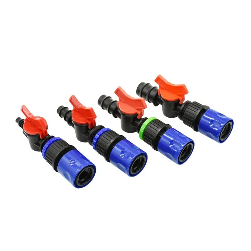 Valvola per Irrigazione a Goccia 3/8\" 1/2\" 20mm 25mm, Connettore Rapido per Tubo da Giardino 8/11 16mm, 1 Pezzo