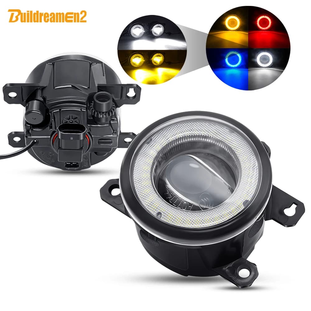 2 X Car Angel Eye fendinebbia lente LED DRL fendinebbia 30W H11 12V per Peugeot 3008 207 307 4007 5008 2008 4008 407 408 607 301 308