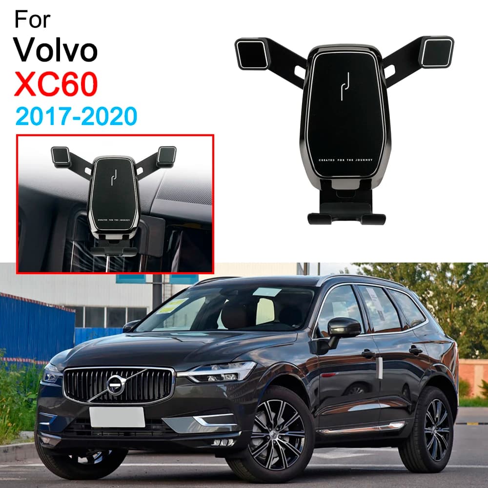 Supporto per telefono per auto Air Vent Mount Clip Morsetto Supporto per telefono cellulare per Volvo XC60 Accessori 2017 2018 2019 2020