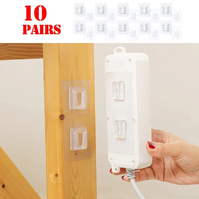 Ganci da parete adesivi biadesivi Appendiabiti robusti ganci trasparenti Ventosa Supporto da parete per cucina Bagno