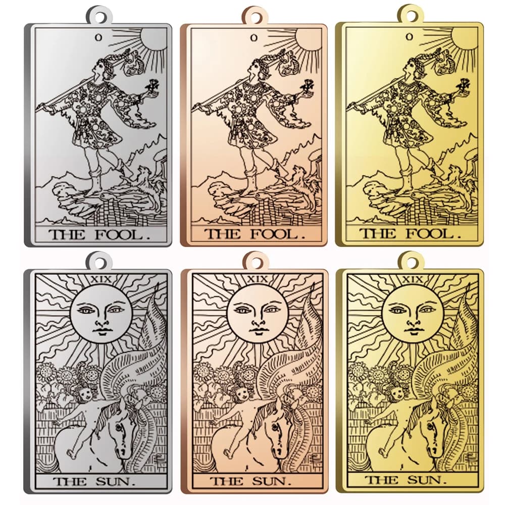 EUEAVAN 10pcs tarocchi pendenti il maggiore ciondolo in acciaio inossidabile ardog per collana accessori gioielli fai da te all'ingrosso