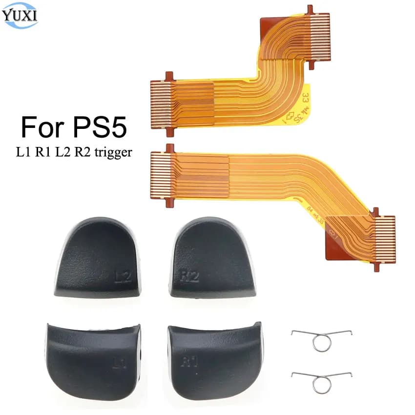 Sostituzione YuXi per pulsante a molla PS5 L1 R1 L2 R2 per cavo flessibile Trigger adattivo Controller DualSense 5 PS5