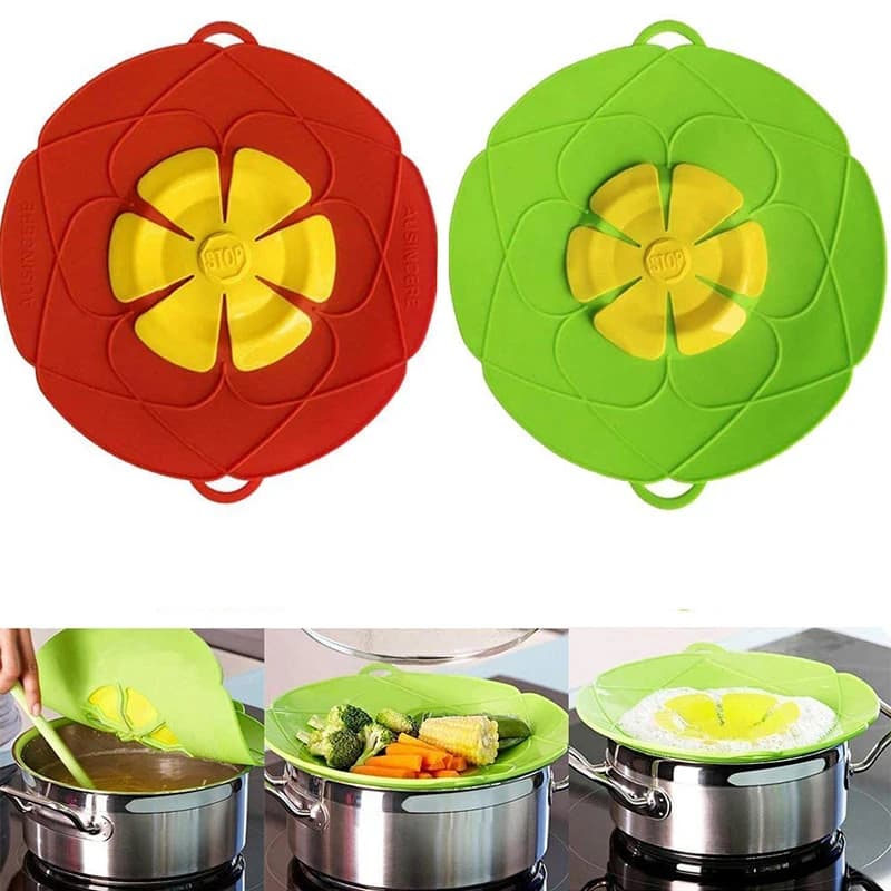 Silicone lid Silicone lid Feeding cap Cooking pan cover Cooking accessories Flower-shaped pots Kitchen cabinets