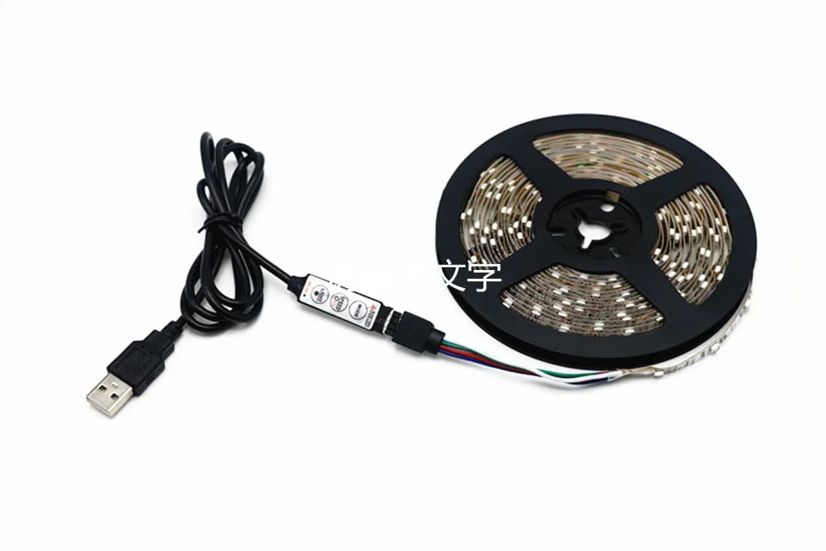 1M - 5M LED Strip Light RGB 2835 flessibile lampada a nastro diodo cavo USB 3 tasti di controllo DC5V schermo da tavolo TV illuminazione di sfondo