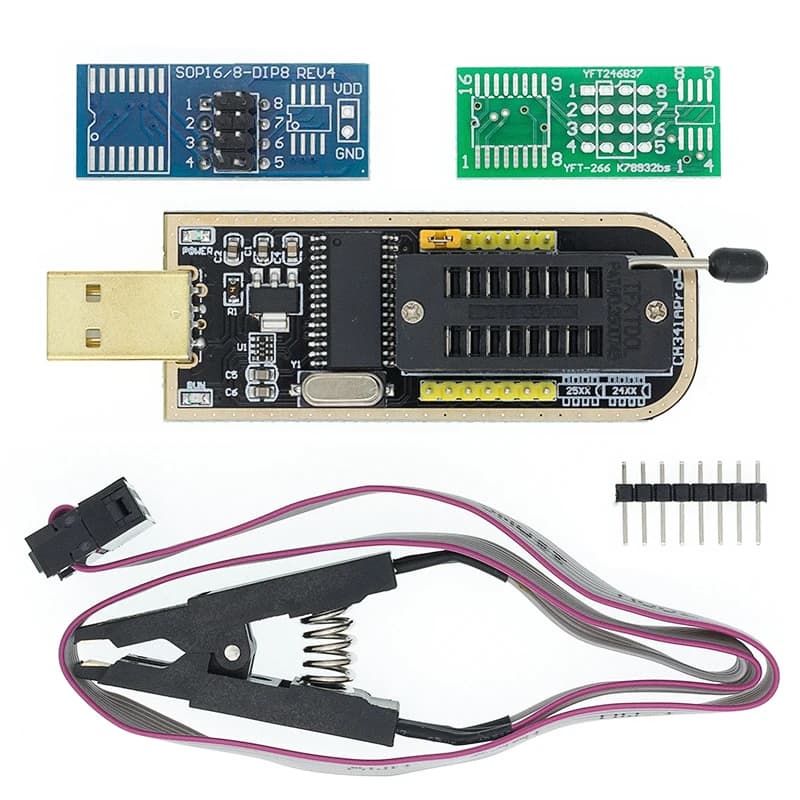 CH341 CH341A CH341B 24 25 Series EEPROM Flash BIOS module USB programmer SOIC8 SOP8 Test clip for EEPROM 93CXX / 25CXX KIT DIY