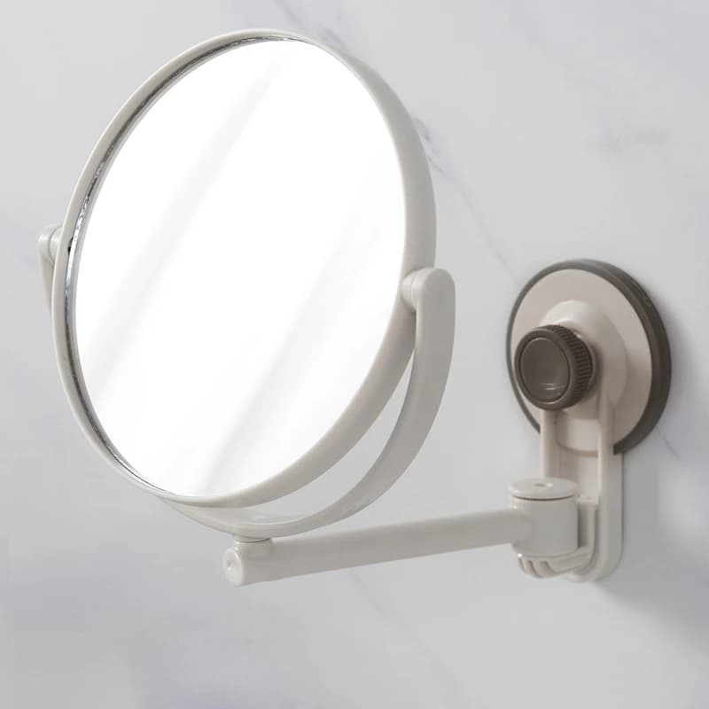 Specchio da bagno specchio cosmetico ingrandimento 1X/3X ventosa specchio per trucco regolabile specchio da bagno a doppia faccia