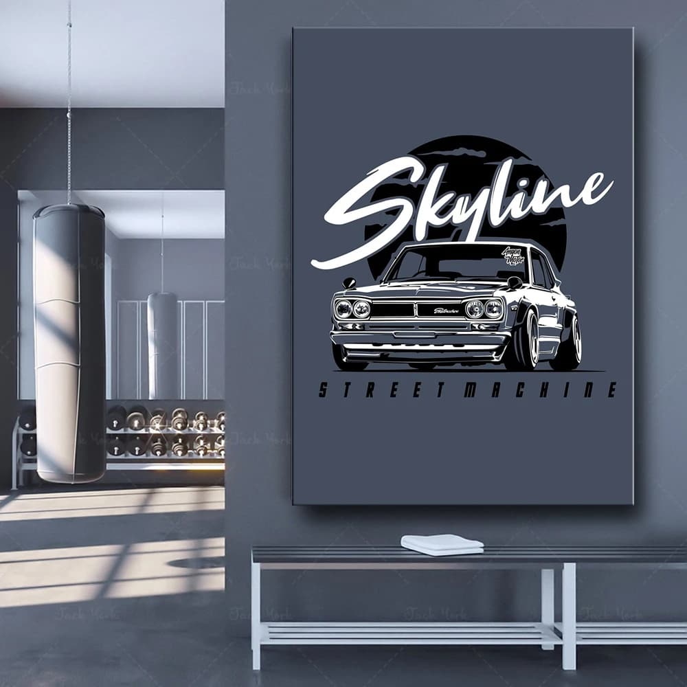 Home Decoration Painting on canvas Poster Nissan Skylane 1969 Gtr Art Print Modular HD wall image for bedroom living frames