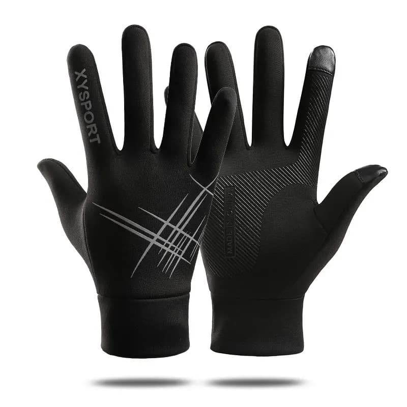 Uomo donna sport Fitness guanti da ciclismo antiscivolo inverno Plus peluche spessore caldo Touch Screen moto Spider Web guanto da sci J16