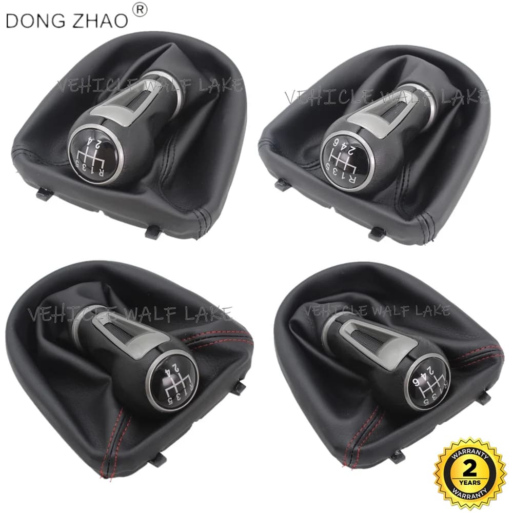 For Seat Toledo MK3 5P 2004 2005 2006 2007 2008 2009 Auto-Stying 5/6 Speed Auto Gear Stick Gear Button With PU Leather Boot