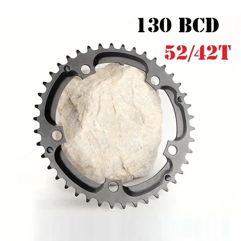 Bicicletta da strada bicicletta pieghevole 130 BCD 52T 42T ruota dentata doppia modifica ruota dentata accessori di riparazione