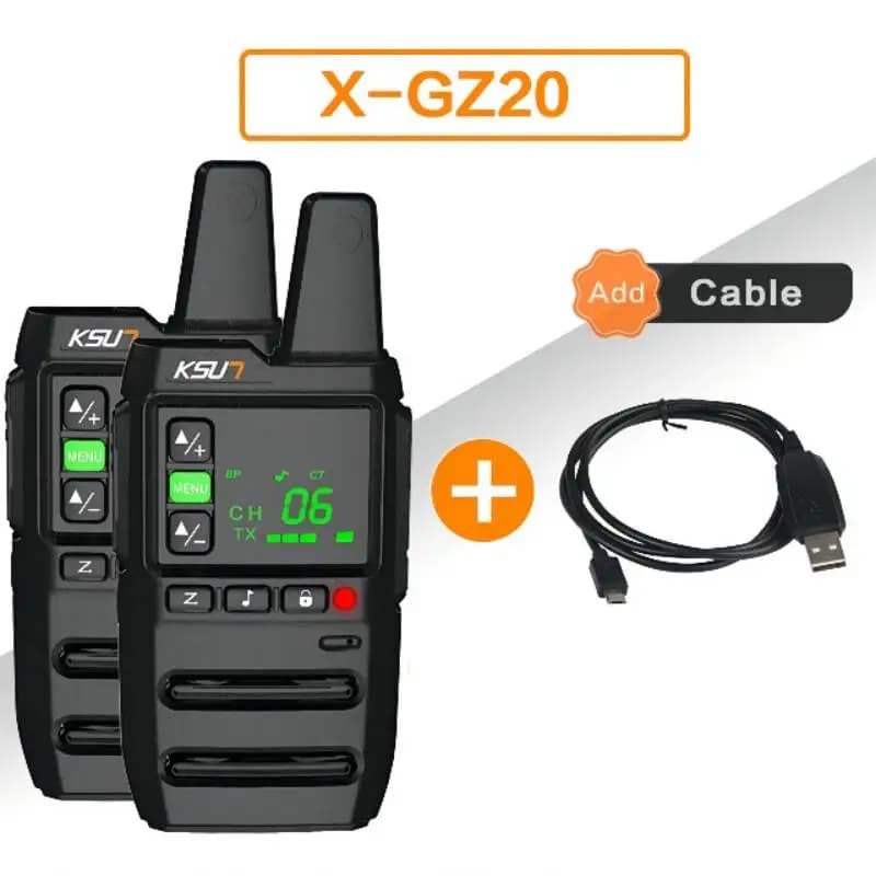 KSUN TFSI Walkie Talkie 2 pezzi inclusi Set Wireless Ham amatoriale Radio ricevitore stazione Walkie Talkie Mini Pmr Radio bidirezionale GZ20