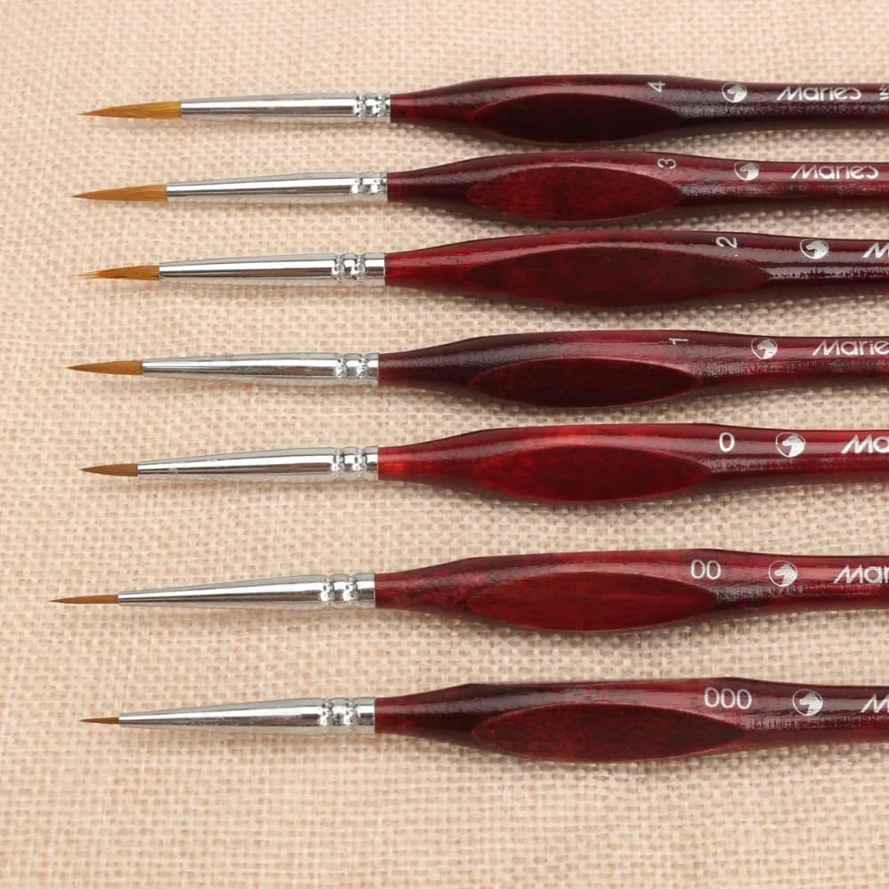7Pcs Set di pennelli professionali Sable Hair Art Nail Painting pennelli da disegno Art Painting Brush Pen