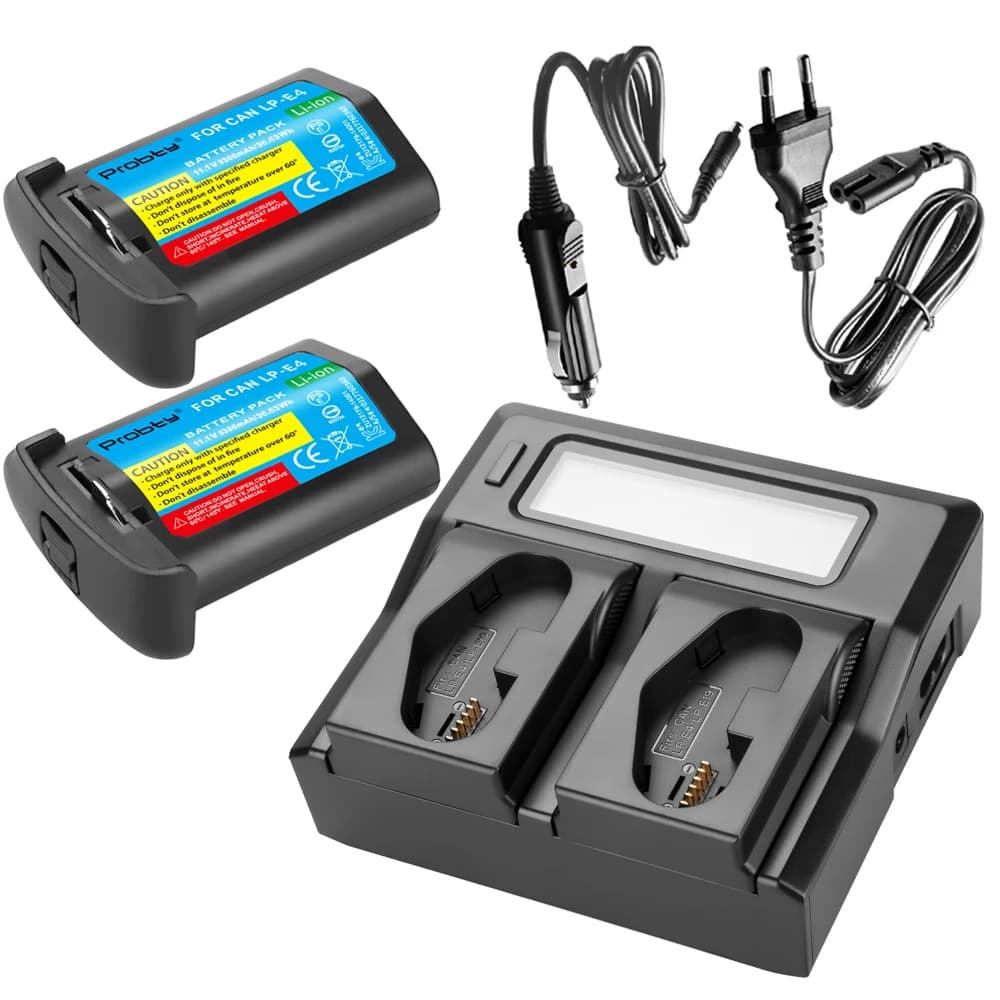 LP-E4 LP E4 LP-E4N 3300mAH Camera Battery + LCD Quick Charger for Canon EOS 1D Mark III,EOS-1D Mark IV,EOS 1Ds Mark III