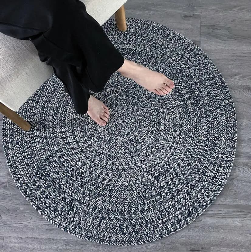 Tappeti Kilim rotondi da tavolo in tessuto nordico lavorato a maglia per soggiorno Sedia per computer Tappeto da yoga Sala studio Tappetini da preghiera in tessuto