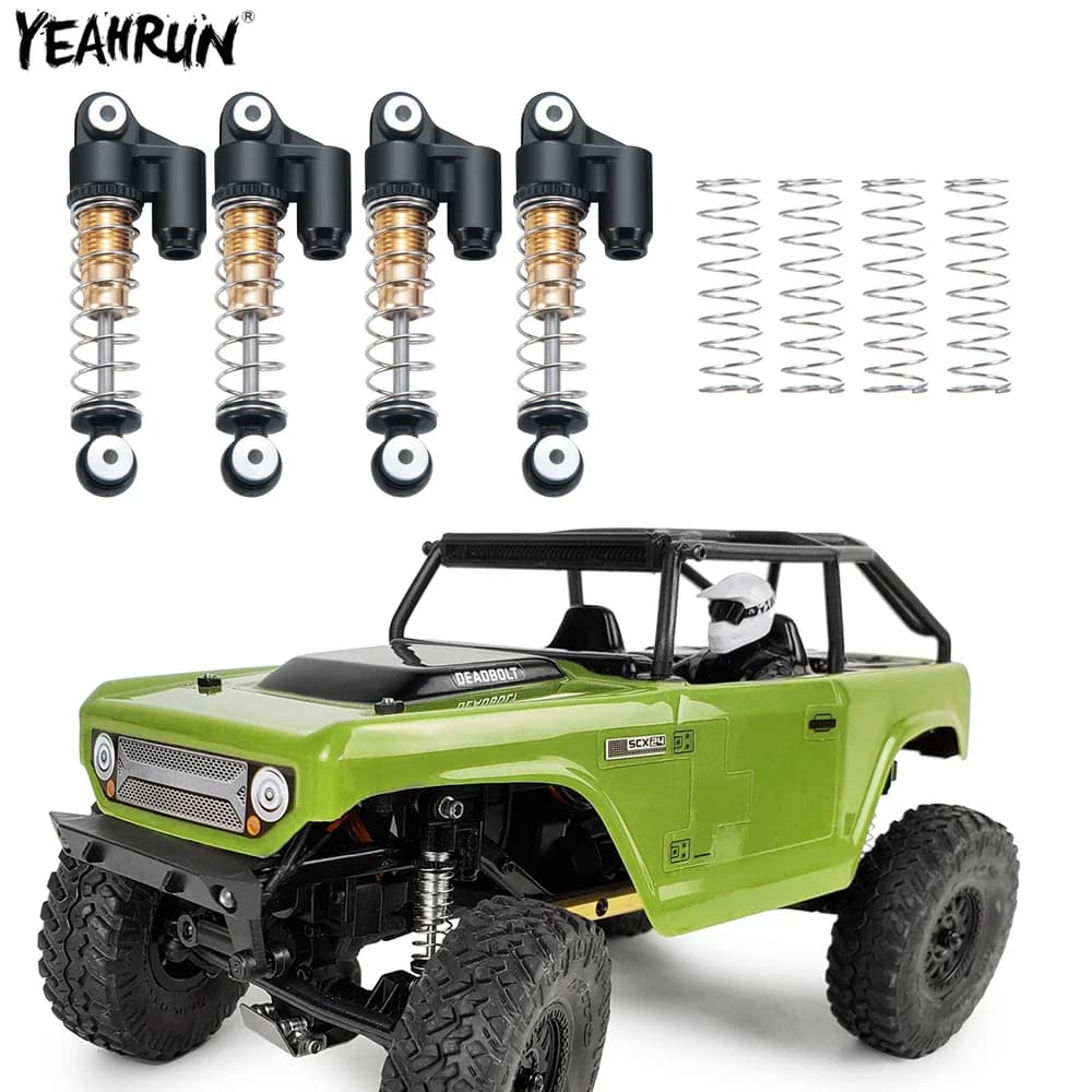 YEAHRUN 4Pcs ammortizzatore in alluminio metallico per 1/24 Axial SCX24 90081 AXI00001 AXI00002 004 005 006 RC Crawler ricambi auto