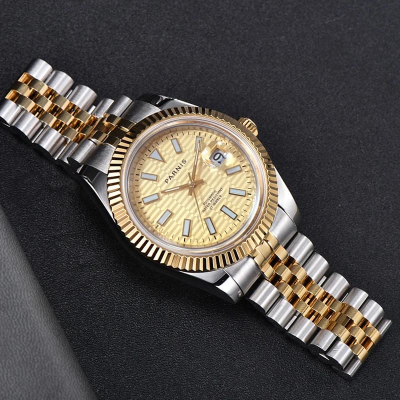 New Fashion Parnis 39.5mm dial men's watch calendar Miyota 8215 automatic mechanical sapphire wristwatch sportsman gift