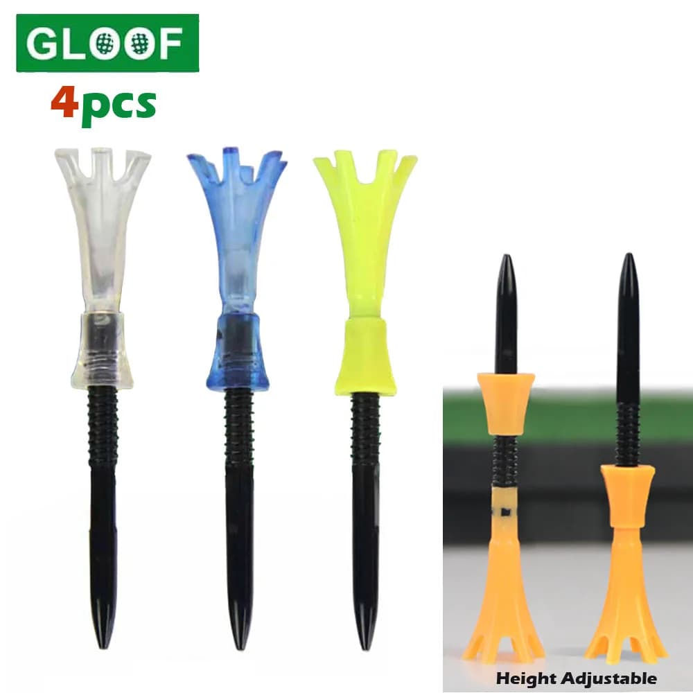 4Set di Tee da Golf regolabili in altezza Set di supporti per Tee in plastica da Golf per campo di guida pratica da Golf 80mm