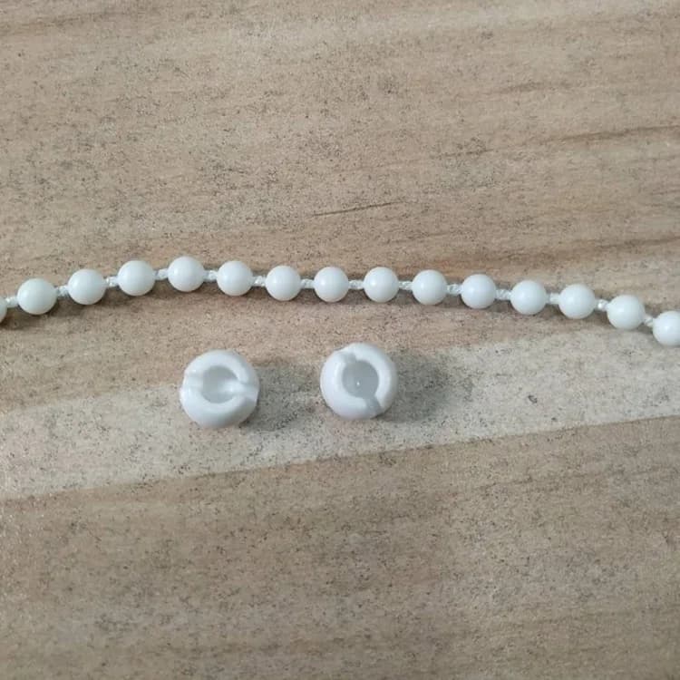 Plastic Chain Stopper White Color For 4.5x6mm Plastic Bead Chain Roller Blinds Accessories