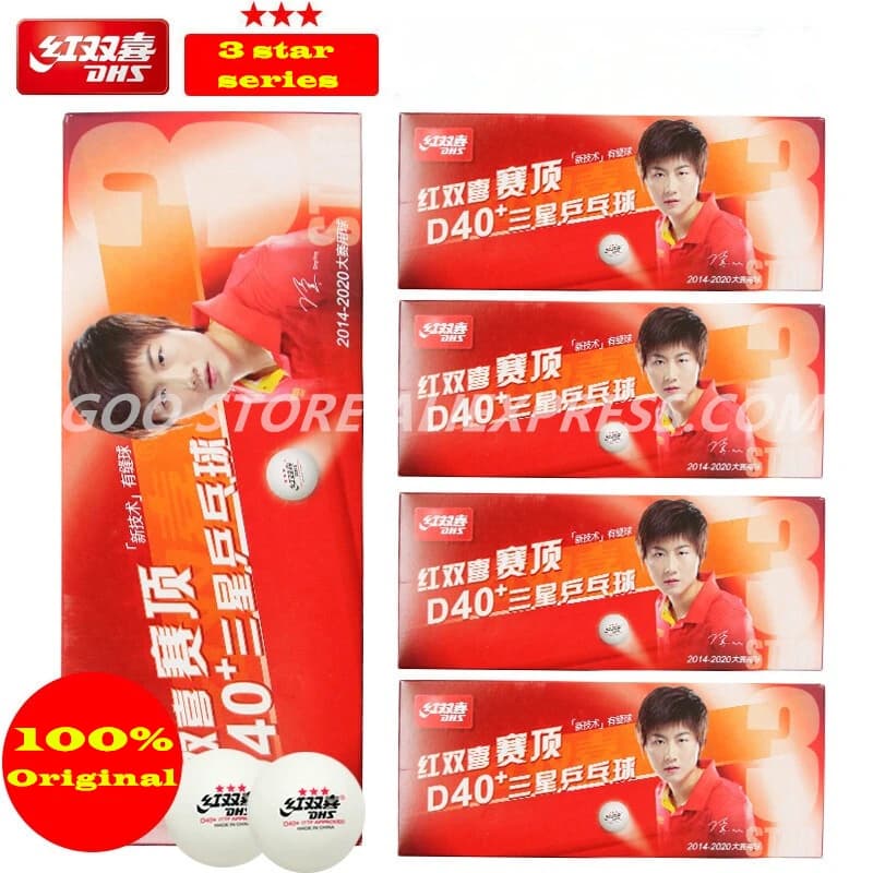 Pallina da ping pong DHS 3 Star D40 + 3-STAR Nuovo materiale ABS cucitura in plastica poli Pallina DHS originale Palline da ping pong a 3 stelle
