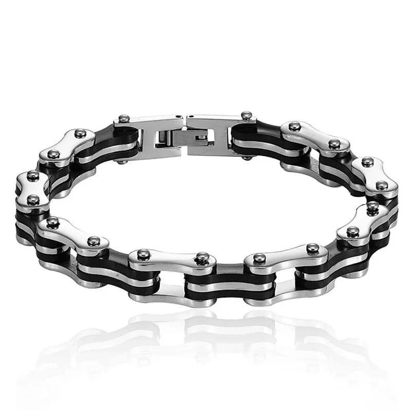 Nuovo design punk braccialetto in acciaio inossidabile per uomo moto bici bicicletta catena gioielli braccialetto stile popolare regalo di amicizia
