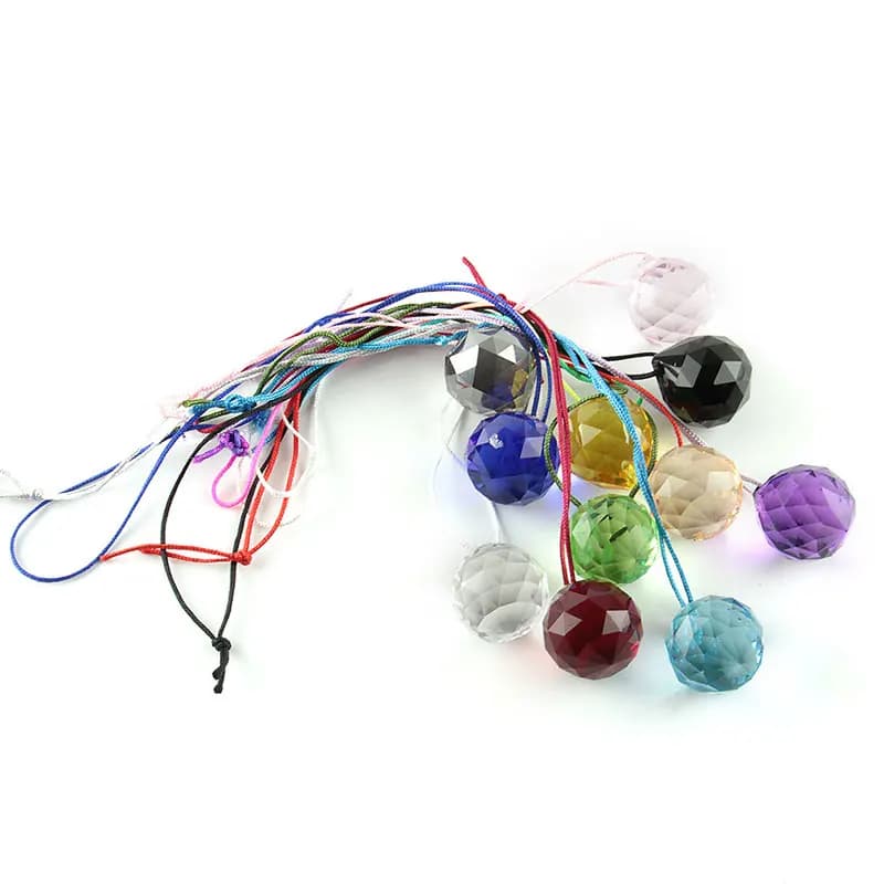 15mm K9 Color Crystal Decoration Ball Glass Faceted Clear Hanging Crystal Ball Accessories Spare Parts For Chandeliers