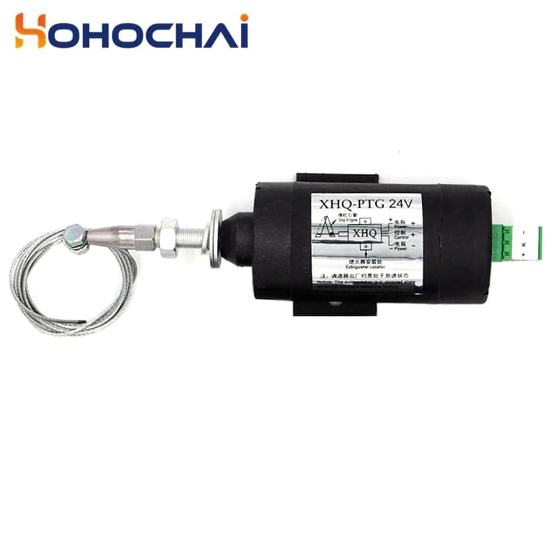12V 24V tipo aperto e chiuso elettrovalvola di arresto del motore Diesel XHQ-PTG dispositivo di spegnimento del motore fuori dall'estintore elettrico della valvola