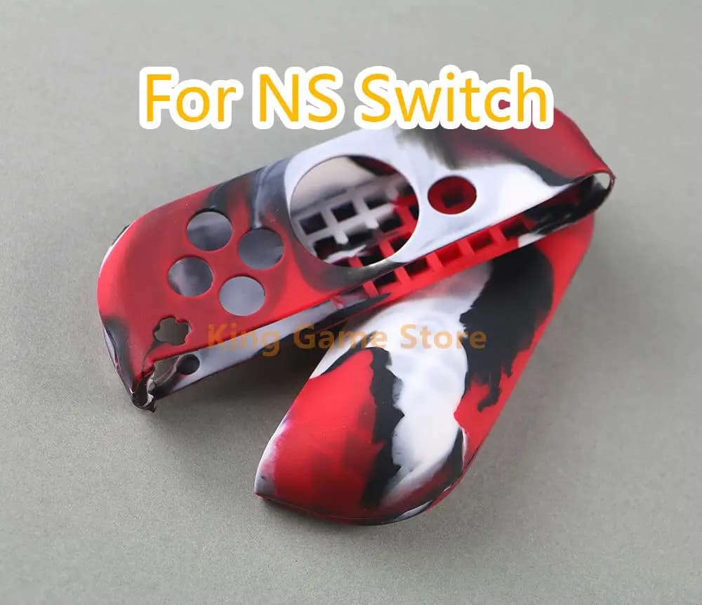 10 set Custodia in pelle mimetica Custodia in silicone antiscivolo per Switch NS Joy Con Host Controller protettivo antigraffio
