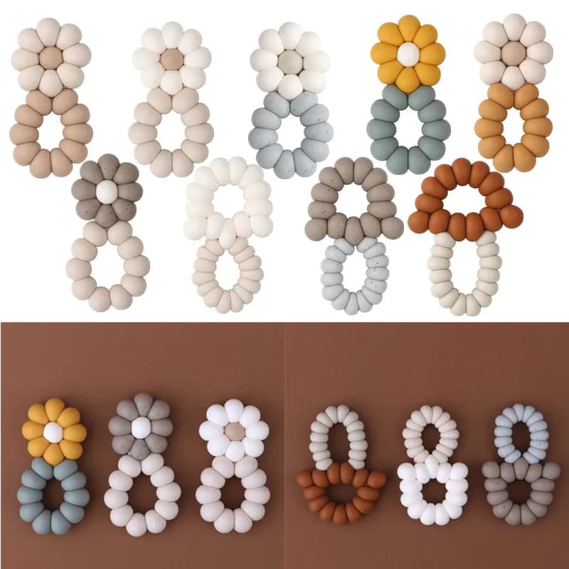 Forma di fiore Baby Silicone massaggiagengive Food Grade perline in Silicone neonato infermieristica dentizione giocattoli rodit