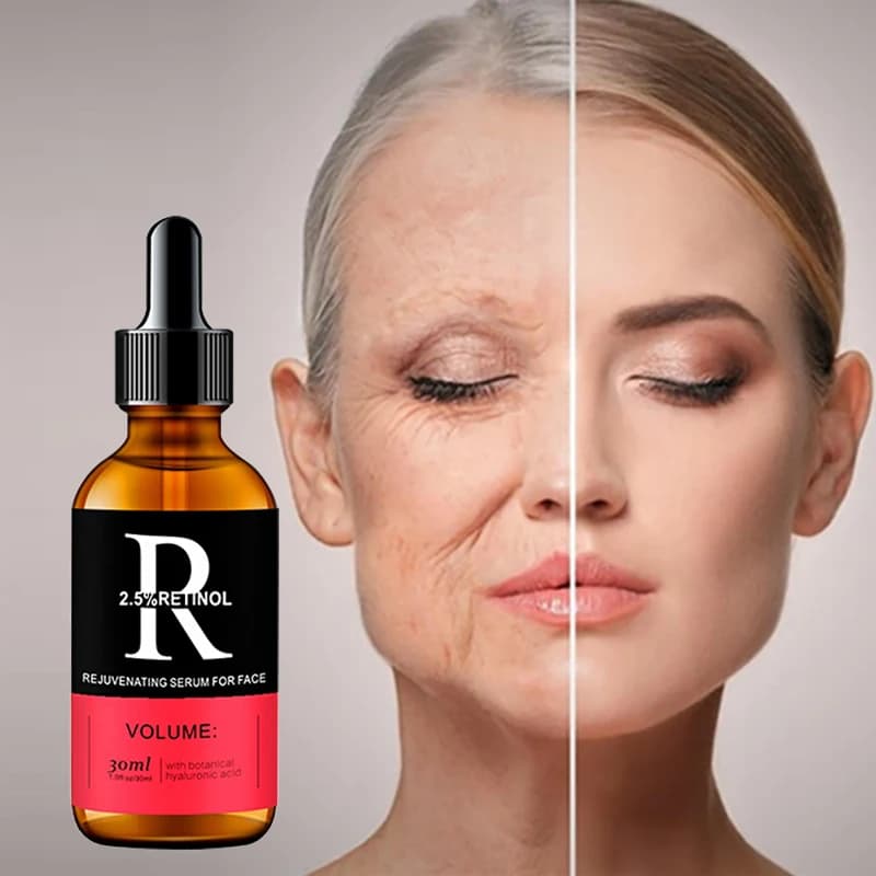 Serum skin care vitamin C hyaluronic acid retinol facial essence anti-wrinkle aging whitening thermoretractable pores remove Acne