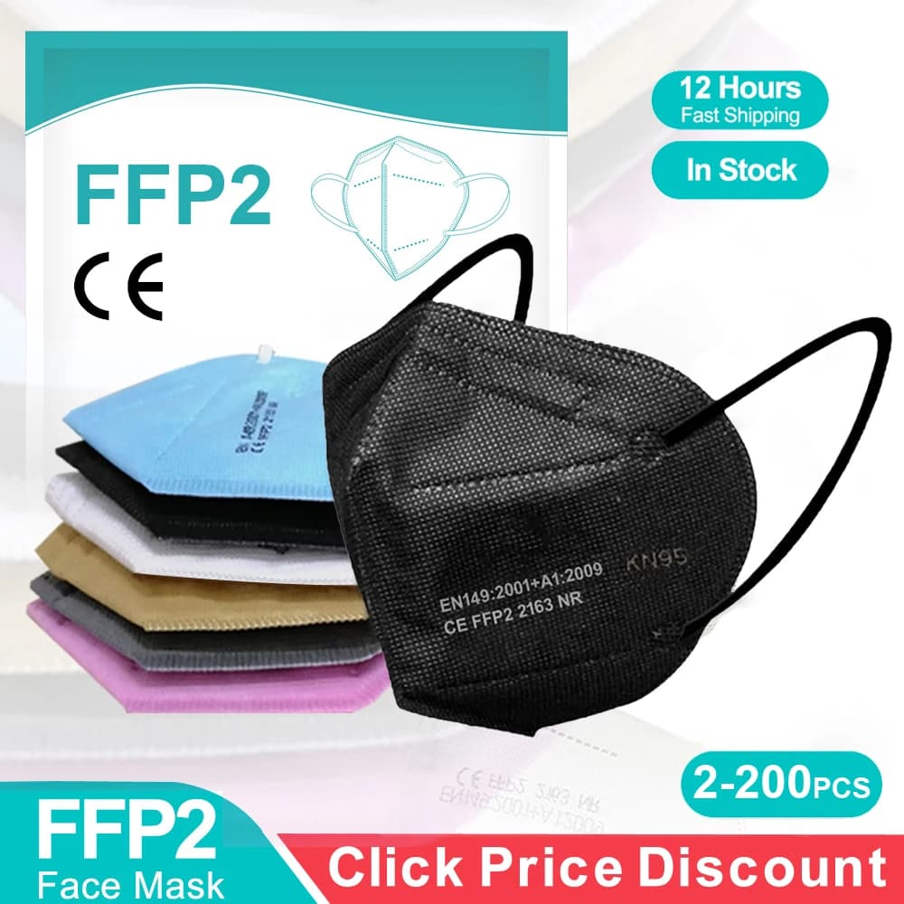 Ffp2 mask for adults not woven in 5 layers kn95 mascarillas reusable mask fpp2 KN95 Facial mask FFP2 certified CE mascarilla kn95
