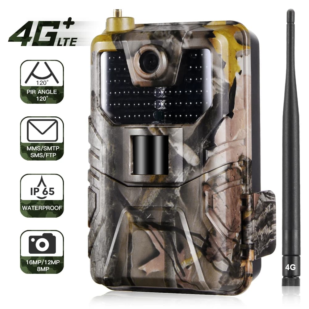 Wildlife Hunting Camera 20MP HC900LTE 1080P Mobile Wireles 4G FTP MMS SMS SMTP Trail Email Cellular Surveillance for Outdoor Use