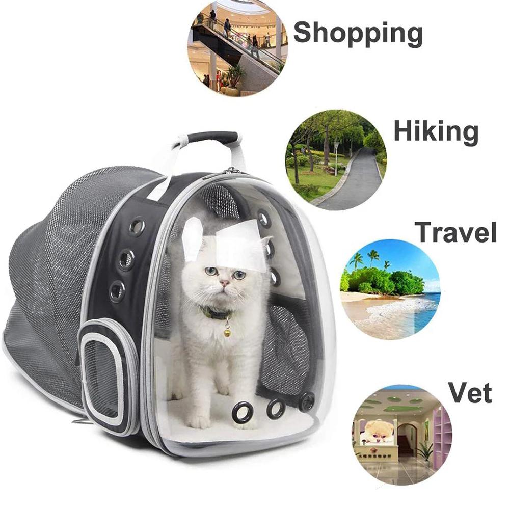 Borsa per gatti zaino per gatti espandibile zaino per animali portatile cucciolo da viaggio zaino per esterni trasportatore trasportatore borsa per gatti forniture per animali domestici