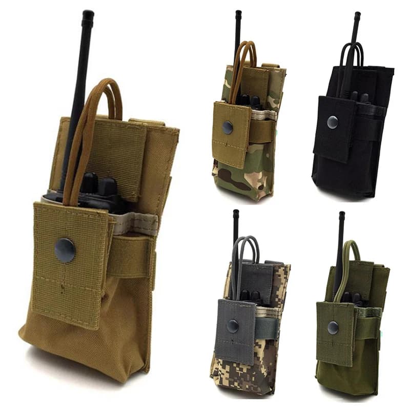 Custodia per radio tattica Molle in nylon Molle corta per radio per BaoFeng UV-5R UV82 (T) Custodia per walkie-talkie Custodia multicam