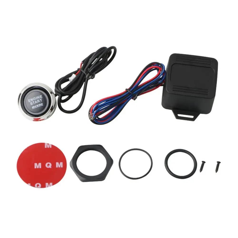 Interruttori di Avviamento Auto con Chiave 12V, Pulsante Universale di Avvio/Arresto Motore Senza Chiave con LED ​ Accessori Auto con Retroilluminazione